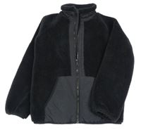 Černá huňatá podšitá bunda PRIMARK