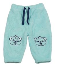 Mátové plyšové nohavice s medvedíkmi Ergee