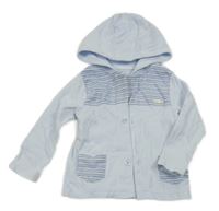 Svetlomodrá prepínaci mikina s pruhmi a kapucňou blues baby