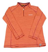 Oranžovo-lososová melírované thermo mikina s logom REGATTA