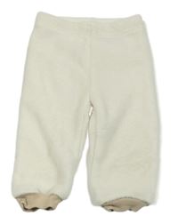 Smetanovo-svetlohnedé plyšové nohavice KIABI