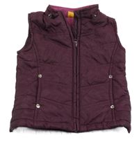 Tmavovínová prešívaná šušťáková zateplená vesta impidimpi