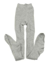 Šedé melírované žebrované punčocháče PRIMARK