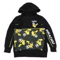 Černo-tmavošedá mikina s Pikachu a kapucí George