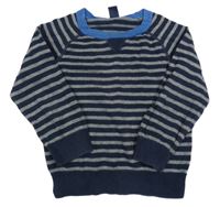 Tmavomodro-sivý pruhovaný sveter GAP