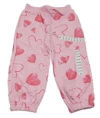 Nové - ružové tepláky so srdiečkami a nápismi St. Bernard