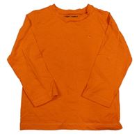 Tmavooranžové melírované triko s dinosaurem Next