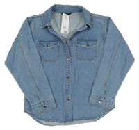 Nové - modrá rifľová košeľová bunda George