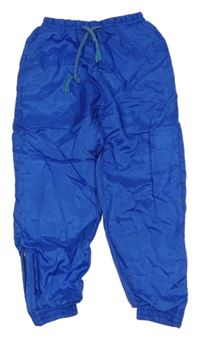 Cobaltovoě modré šušťákové podšité nohavice