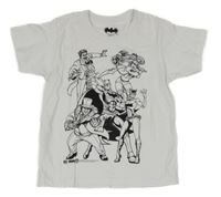 Biele vybarvovací tričko so superhrdinami 