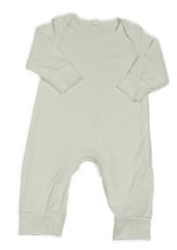 Bílý žebrovaný overal 