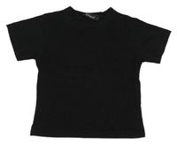 Čierne tričko so smajlíkmi a nápisom