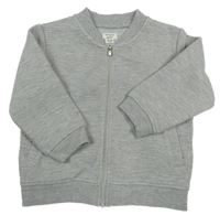 Sivá melírovaná vzorovaná prepínaci mikina RIVER ISLAND