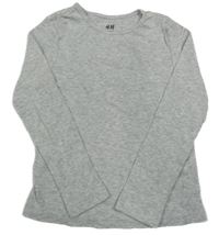 Svetlosivé melírované rebrované tričko H&M