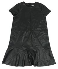 Čierne koženkové šaty Pep&Co