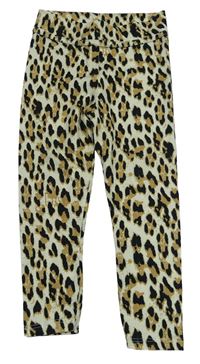 Krémové legíny s leopardím vzorem River Island