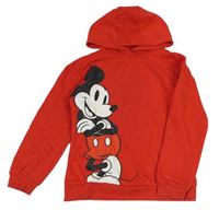 Červená mikina s Mickeym a kapucňou zn. Primark