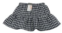 Tmavomodro-biela kockovaná sukňa zn. Primark