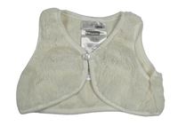 Smotanová kožušinová vesta Ergee