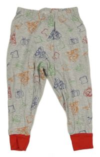 Sivé melírované pyžamové nohavice s Paddingtonem