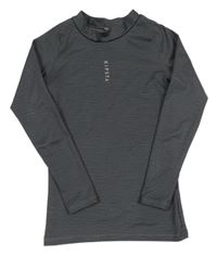 Tmavošedé melírované sportovní funkční triko Kipsta