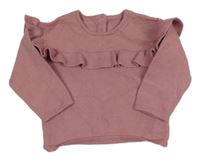 Staroružový sveter s volánem Matalan