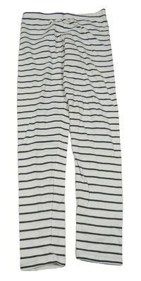 Bielo-antracitové pruhované legíny H&M