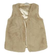 Béžová kožušinová podšitá vesta Matalan