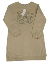 Nové - Béžové teplákové šaty se Stitchem a Angel Orchestra