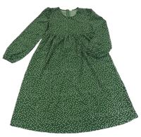 Tmavozelené bodkovaná é ľahké šaty Shein