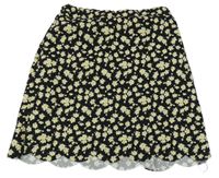 Čierna kvetovaná sukňa Shein