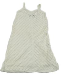 Smotanové perforované pletené šaty New Look