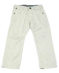 Biele plátenné nohavice Zara