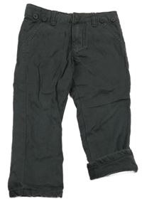 Čierne plátenné podšité chino nohavice Orchestra