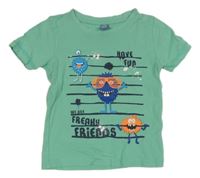 Tyrkysové tričko s príšerkami Dopodopo