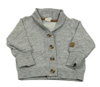 Sivá melírovaná prepínaci mikina s golierom H&M