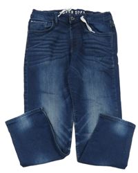 Tmavomodré teplákové rifle H&M