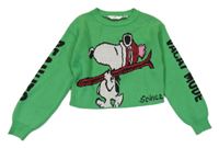 Zelený crop sveter so Snoopym H&M