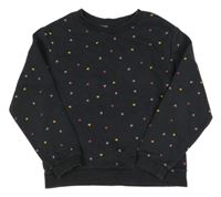 Antracitová mikina so srdiečkami H&M