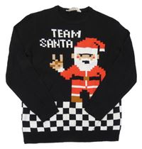 Černý svetr se Santou H&M