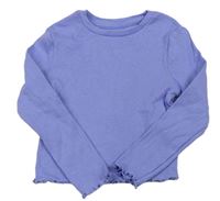 Modré rebrované tričko Primark