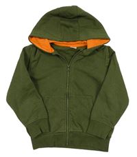 Khaki prepínaci mikina s kapucňou Pep&Co