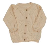 Marhuľový perforovaný prepínaci sveter so srdiečkami M&S