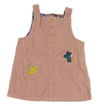 Svetloružové menšestrové šaty so zvieratkami