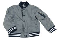 Šedomodrá šušťáková jarná bunda s vreckami H&M