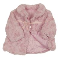 Světlerůžový kožešinový podšitý kabátek George