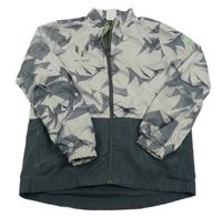 Sivo-tmavosivá šušťáková jarná bunda Adidas