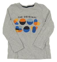 Sivé melírované tričko s potlačou Pep&Co