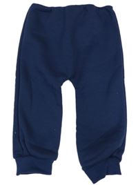 Tmavomodré thermo tepláky s bielým pasom shein