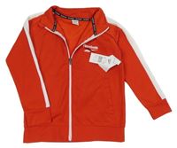 Nové - červená sportovní propínací mikina s logem Reebok